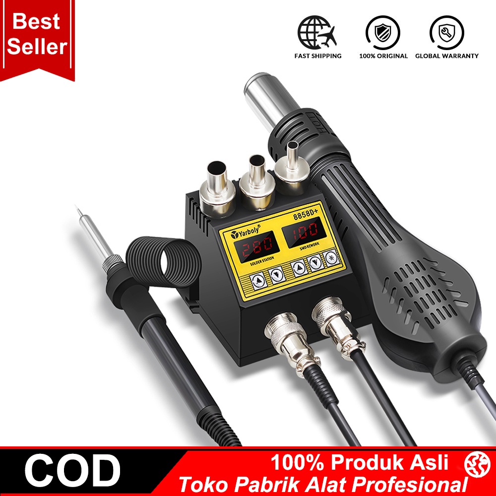 2 Di 1 750W Meja Solder Tampilan Digital LCD Welding Ulang Stasiun untuk Ponsel BGA SMD PCB IC Perba