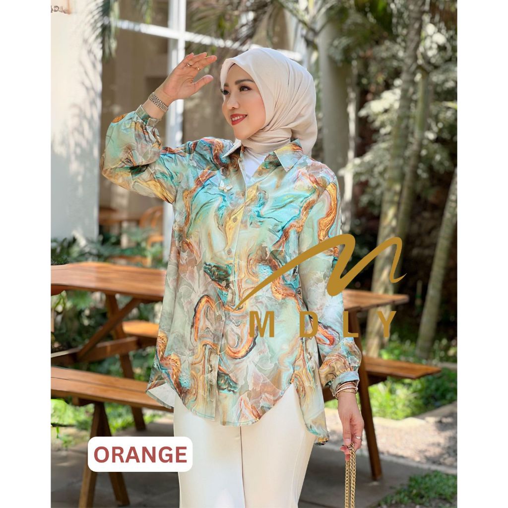 MDLY Baju kemeja atasan wanita Teena shirt by Mdly