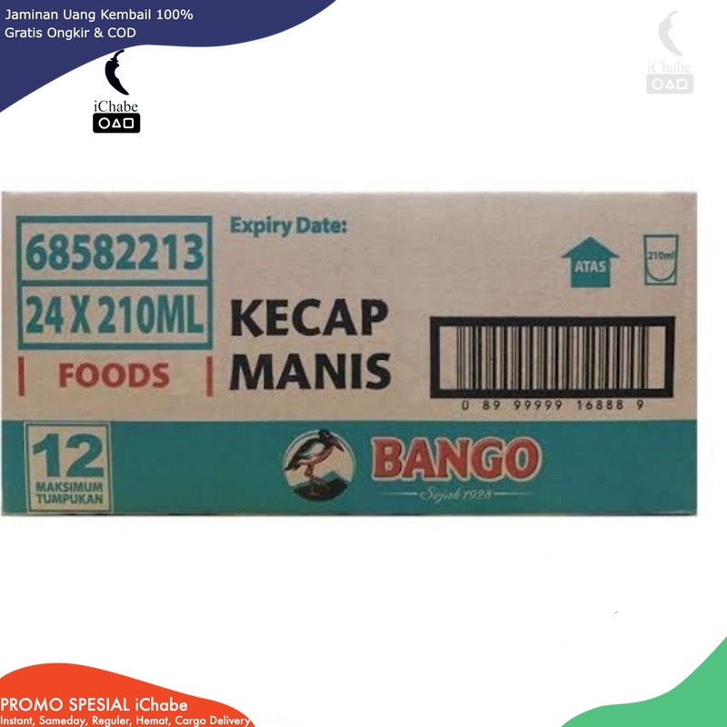 

[BISA COD] DS Kecap Bango 1 dus 200mlx24 / Kecap Bango refill 200ml Karton