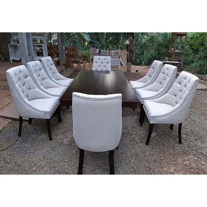 SET MEJA MAKAN KAYU JATI MINIMALIS 8 KURSI - SET KURSI MAKAN KAYU JATI MINIMALIS 8 KURSI