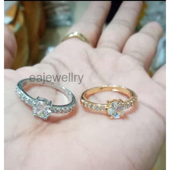 Cincin emas titanium asli 24 karat simple elegan
