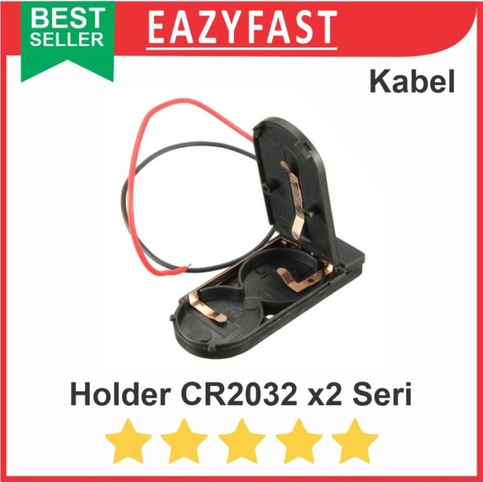 Kotak Rumah Tempat Dudukan Baterai Isi 2 Seri 2x CR2032 CR 2032 x2 Case Battery Holder