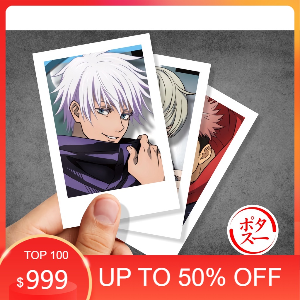POSTER ANIME/ AKSESORIS COSPLAY/ Koleksi Polaroid Anime Jujutsu Kaisen A - Itadori Fushiguro Kugisak