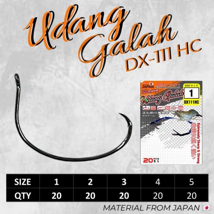 Kail Pancing Mata Kail AXZ Udang Galah DX-111HC