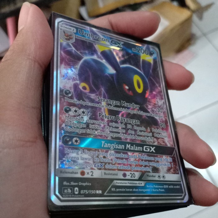 umbreon Gx Sr Pokemon Tcg singles kartu card Hantaman Pertama