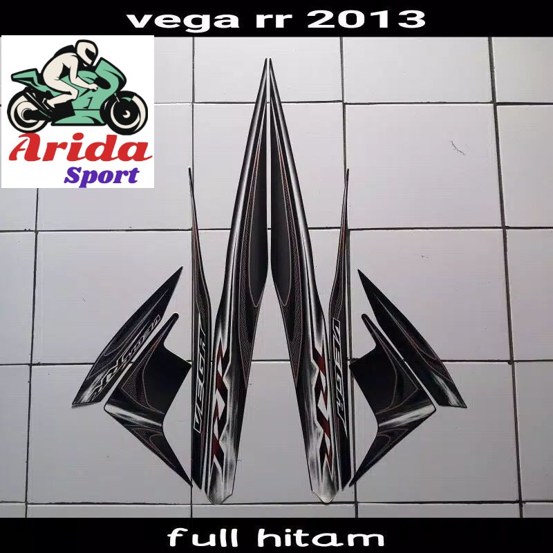 striping yamaha vega rr stiker vega rr thn 2013 2014 full hitam lis body vega rr
