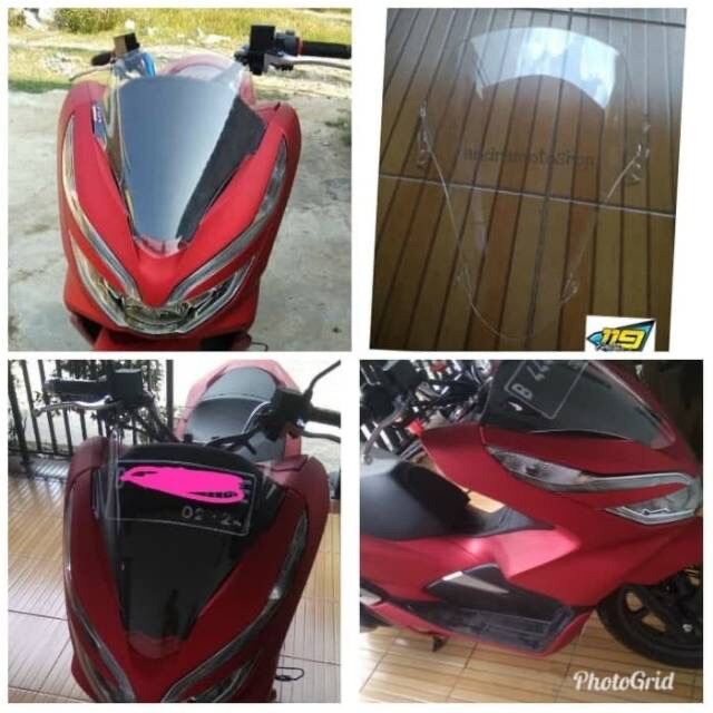WINDSHIELD HONDA PCX 150 STABDAR LOKAL, VISOR WS PCX 150 STANDAR