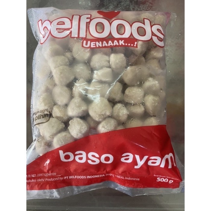 

BAKSO AYAM ENAK KENYAL BELFOODS UENAAAK BASO UNYIL 500 GRAM