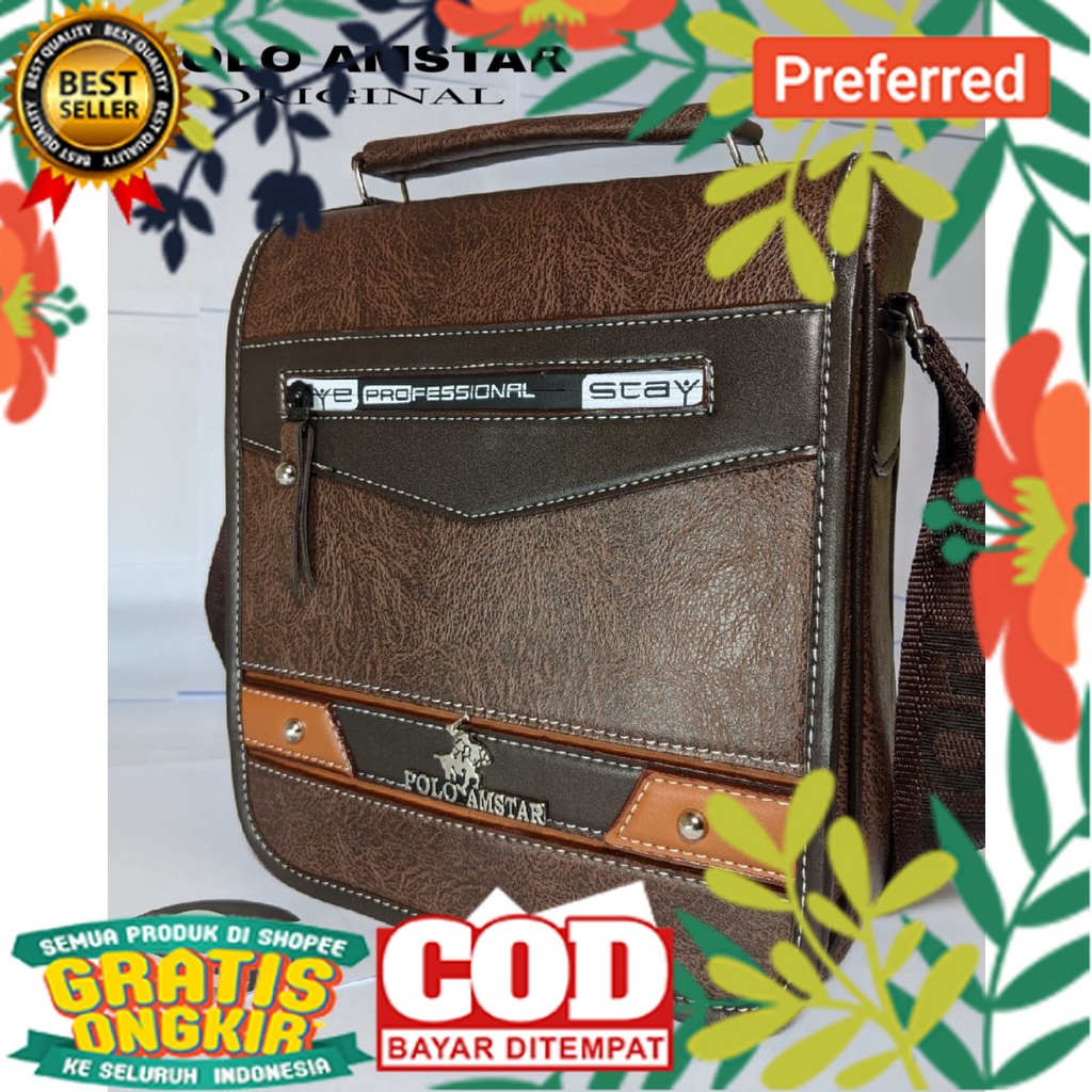 Tas Selempang Pria POLO AMSTAR Original 10 Inch Tas Kantor// TAS KEREN KEKINIAN TERMURAH/ TAS SLEMPA