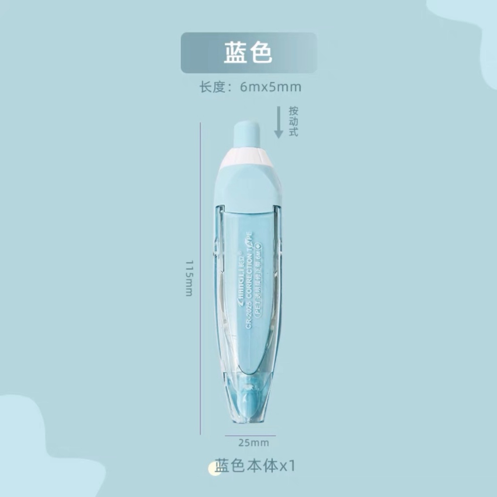 

14A. 6m Tip X Cetek Mekanik Pastel Kertas Roll / Correction Tape Tip-Ex Aesthetic Lucu