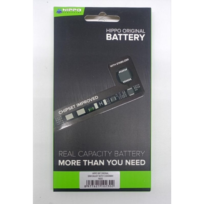 [ HIPPO SAMSUNG NOTE 5 N920 ]- BATRE BATTERY BATERAI HIPPO N920 SAMSUNG NOTE 5 DOUBLE IC 3000 MAH GA