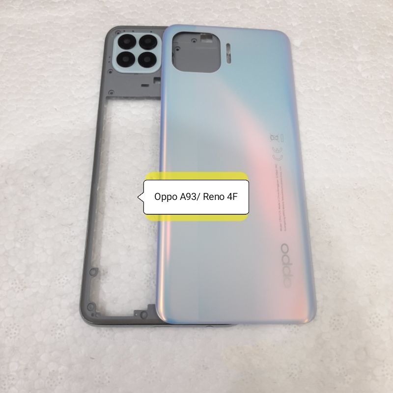Backdoor Backcover tutup belakang + Tulang Bazzel tutup mesin Oppo A93 / Oppo Reno 4F Cessing hausin