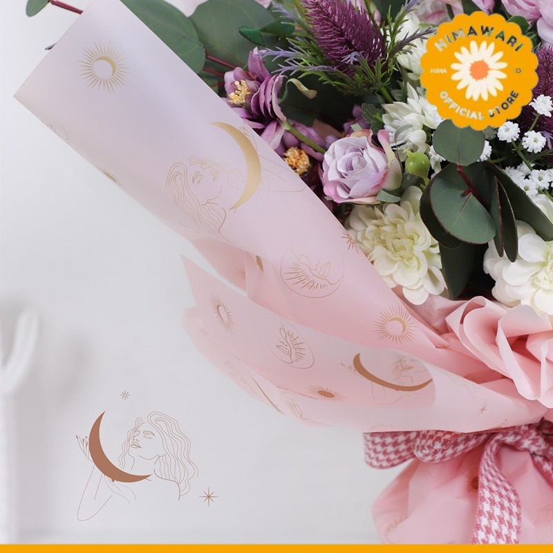 

HIMA - (5 LEMBAR) - FL13 MOON Kertas Bunga Paper Buket Motif Bulan Modern Florist Cellophane - GROSIR