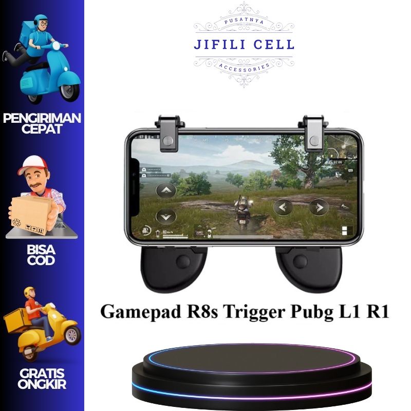 Gamepad R8S Premium Trigger PUBG L1 R1 ROS Fire Button