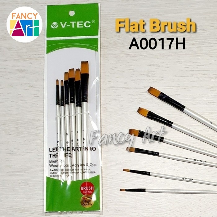 

[[ JS - BEST SELLER ]] V-TEC Brush A0017H set 6 / Kuas Lukis