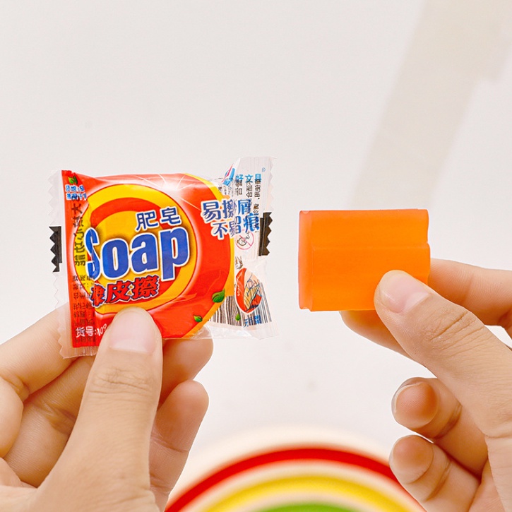 

Penghapus sabun lucu Creative traces eraser