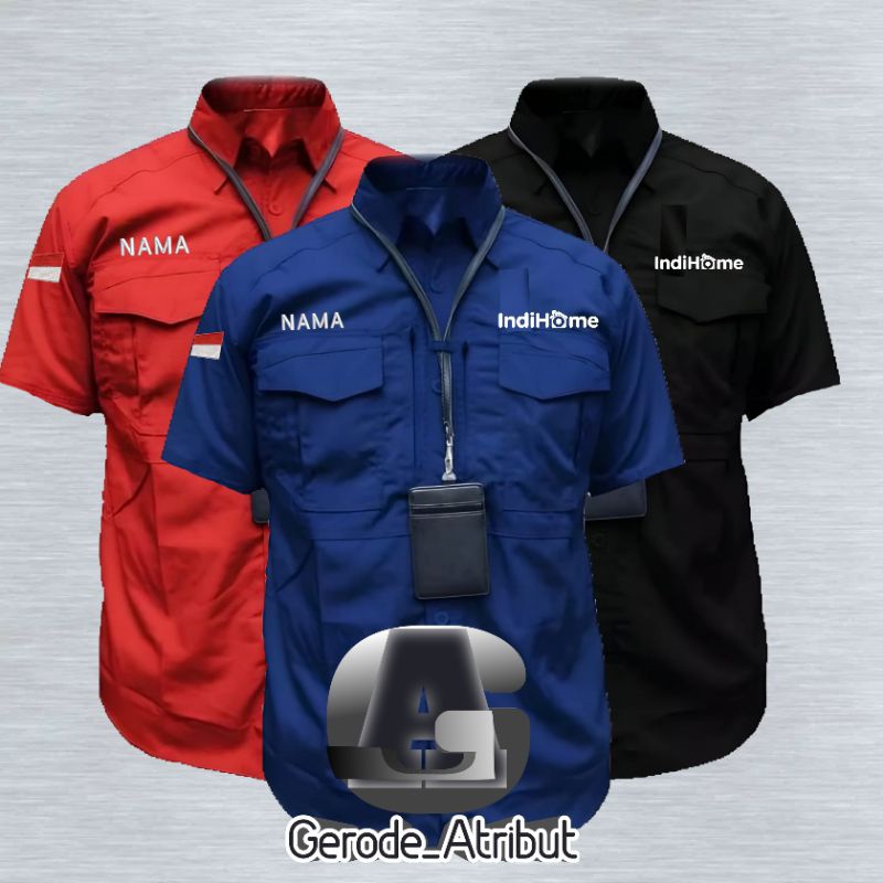 kemeja mtek indihome / kemeja indihome / baju kemeja indihome/ seragam indihome