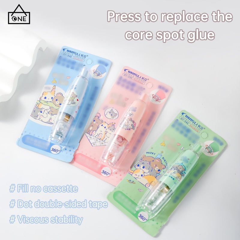 

COD❤️Tekan lem titik lem ganda berbentuk titik lem inti yang dapat diganti lem