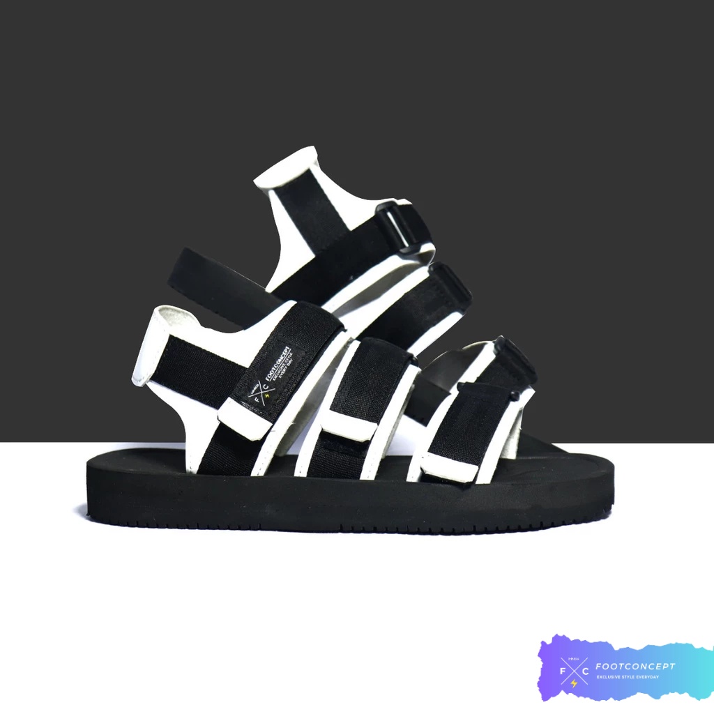 Bucin - Zebra Triple Strap Sandal Outdoor Cewe Cowok Sandal Gunung Wanita Sandal Gunung Kasual Sanda