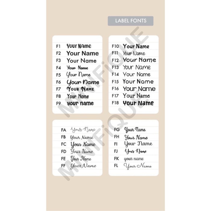 

Cutting Stiker label nama anak warna waterproof