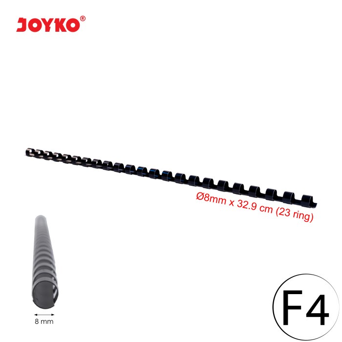 

Joyko Binding Ring Plastic Comb Spiral Jilid Round F4 1 Box 100 Pcs - RPC-23-6