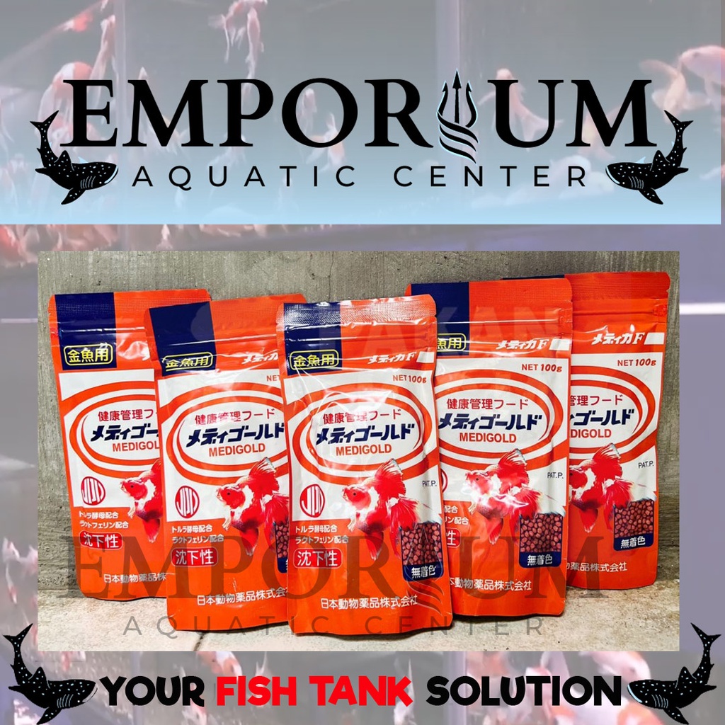JPD SUPER MEDIGOLD LION HEAD 100GR - PELET KESEHATAN IKAN MAS KOKI - IKAN HIAS