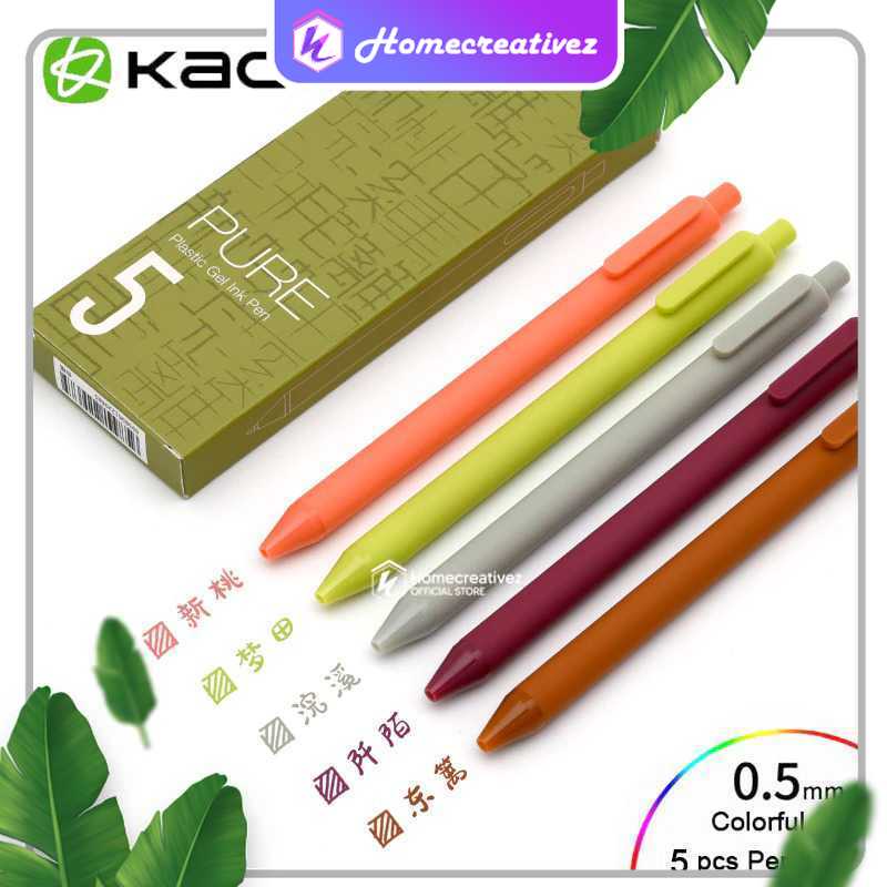 

Kaco PURE Classic II Gel Pen Pena Pulpen 0.5mm 5 PCS (Colorful Ink)