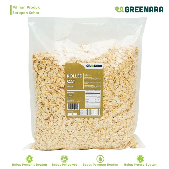 

[KUALITAS TERBAIK] Oat Utuh 1 Kg / Rolled Oat Premium
