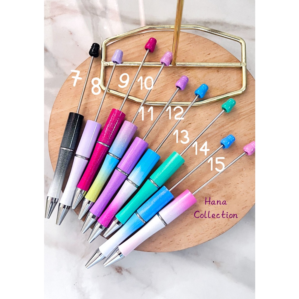 

1pcs Pulpen Diy Hias manik-manik. Manik-manik dijual Terpisah Glitter Gradasi Series