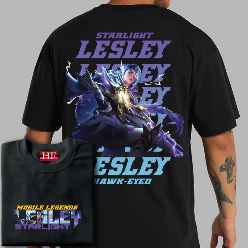 Lesley Tshirt Mobile Legends shirt ml mlbb annual starlight skin hawk-eyed kaos Biasa/Uniseks/COD