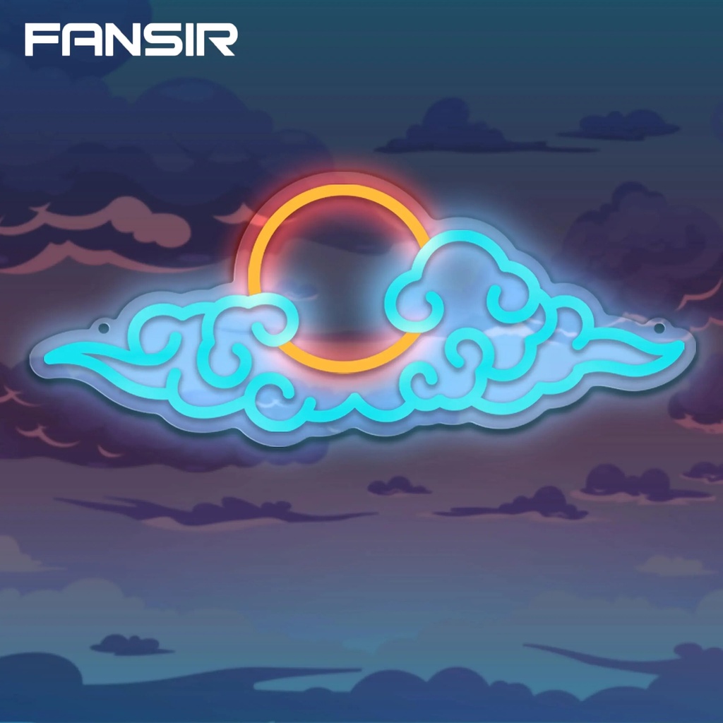 Anime Neon Sign,Led Cloud Neon Sign for Teen Boys Room Decor Anime-themed Wall Bedroom Game Room Man