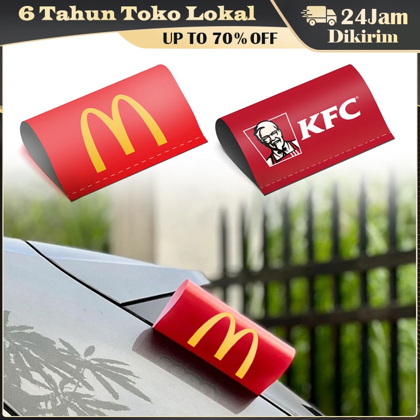 

McDonald/KFC / Label Tag Mobil / Variasi Penutup Pintu Bagasi / Stiker Bagasi / Pintu Mobil Stiker