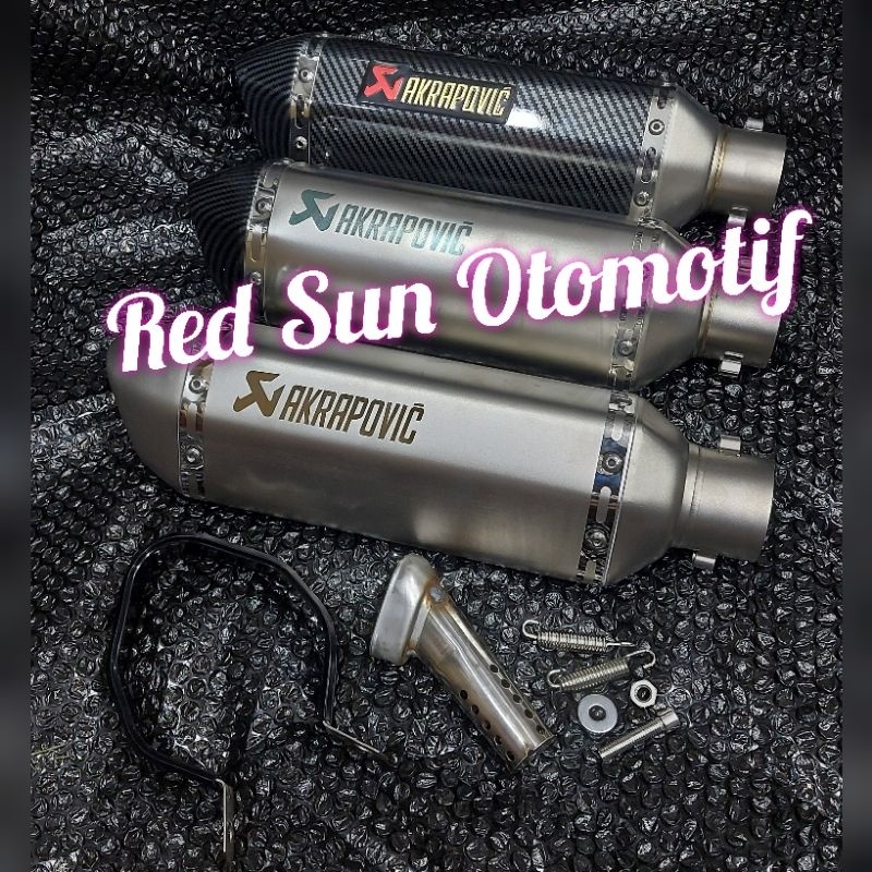 Slencer Knalpot IMPORT TAIWAN Akra akrapovic carbon Titanium Nmax Aerox Pcx R15 Ninja 250 cbr cb adv