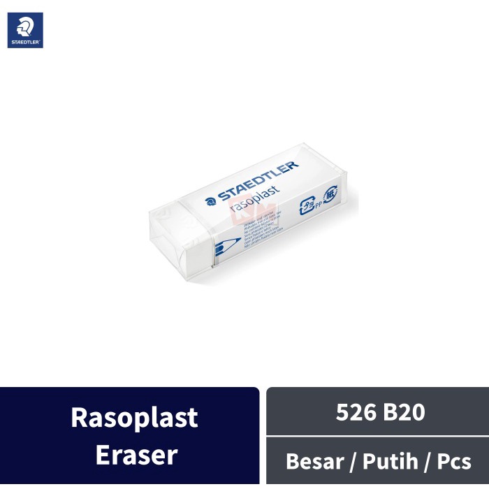 

Penghapus Staedtler Besar Putih 526 B20 Rasoplast
