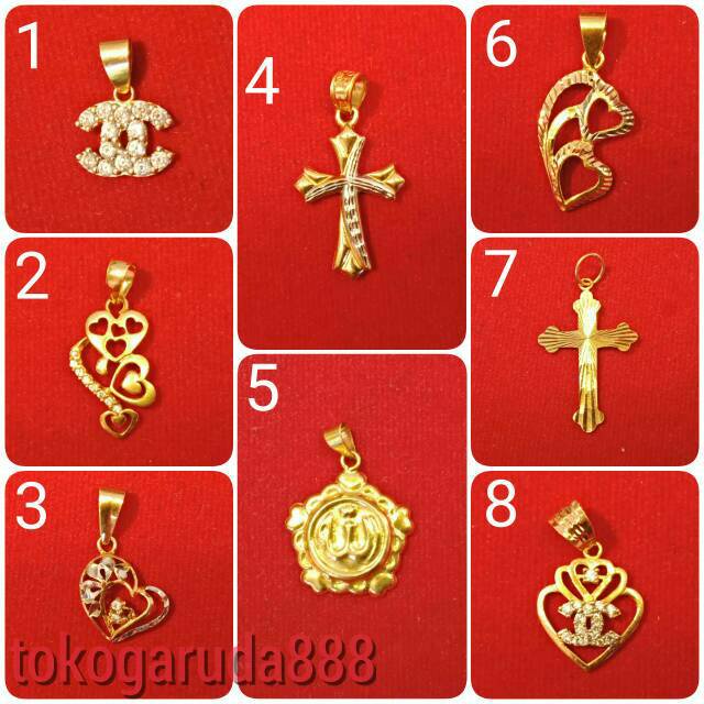 Mainan liontin kalung anak dan dewasa emas asli kadar 700 22 70% 0.9 1 g gr gram