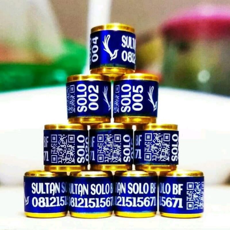 Ring burung murai MK barcode bisa custom nama dan warna