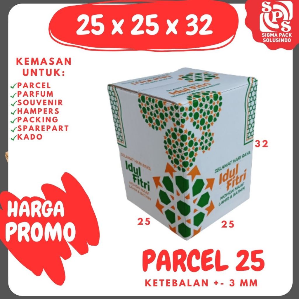 

Box Parcel 25x25x33 (Kecil) Kardus/Parcel/Lebaran/idul Fitri/Paket/sembako/hampers/dus/eid mubarak