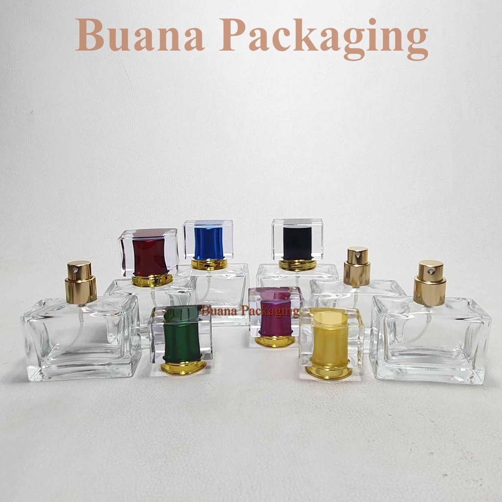 Botol Parfum Crystal Chanel 30 ML Semi Press Clear / Botol Parfum Kosong Chanel / Botol Chanel 30ML 