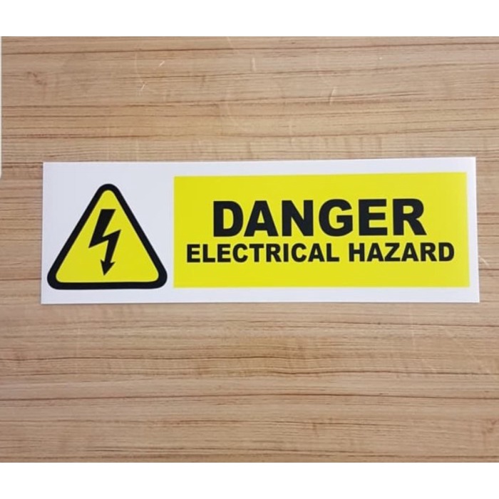

SIGN LABEL STICKER K3 RAMBU DANGER ELECTRICAL HAZARD 10 X 30 CM