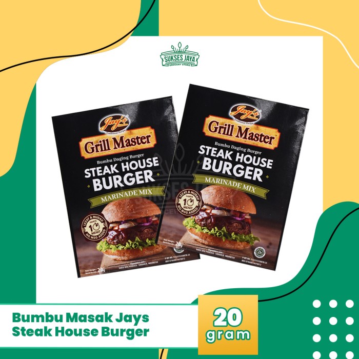 

Bumbu Masak Daging Burger Steak House Burger 20 Gram