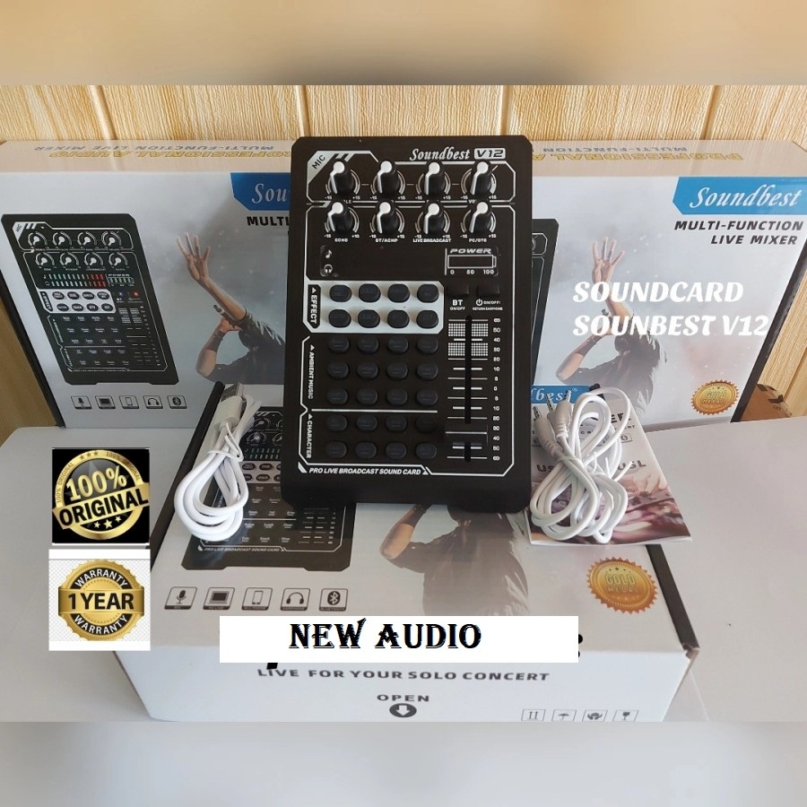 SOUNDCARD SOUNDBEST V12 LIVE MIXER STERAMING ORIGINAL V12 SOUNDBEST
