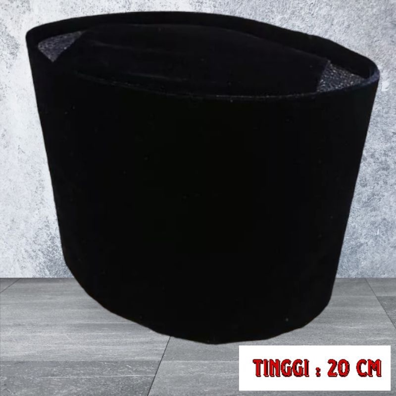 Peci songkok kopiah hitam tinggi 20Cm harga langsung dari produsen