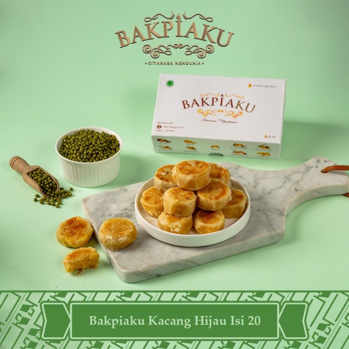 

BakpiaKu Isi 20 oleh-oleh Bakpia Khas Jogja - Kacang Hijau, Vacum