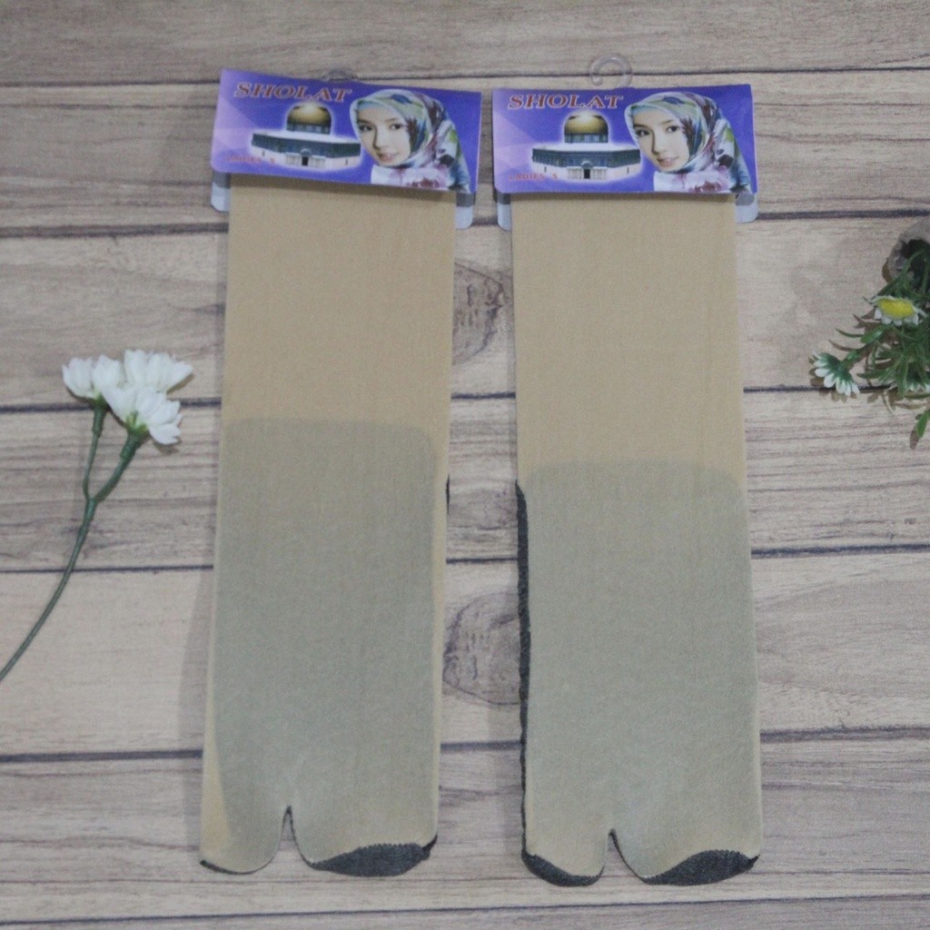 Kaos Kaki Stoking Jempol Tipis Polos Pendek Sedang Panjang Warna Kulit Coklat Krem Untuk Wanita