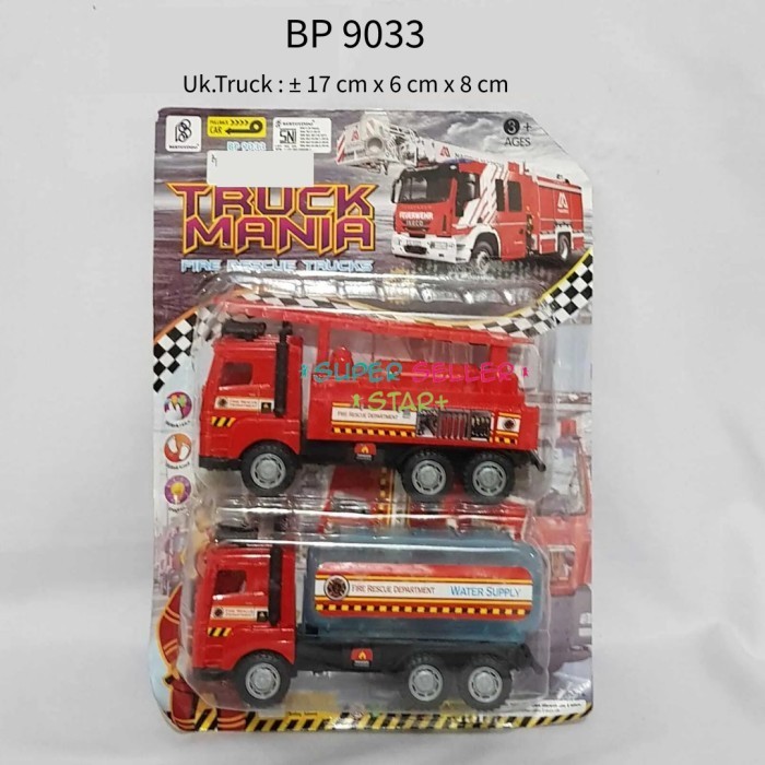 Super Seller Star - Mainan Anak Truck Mania Fire Rescue Trucks BP9033 / Truk Damkar