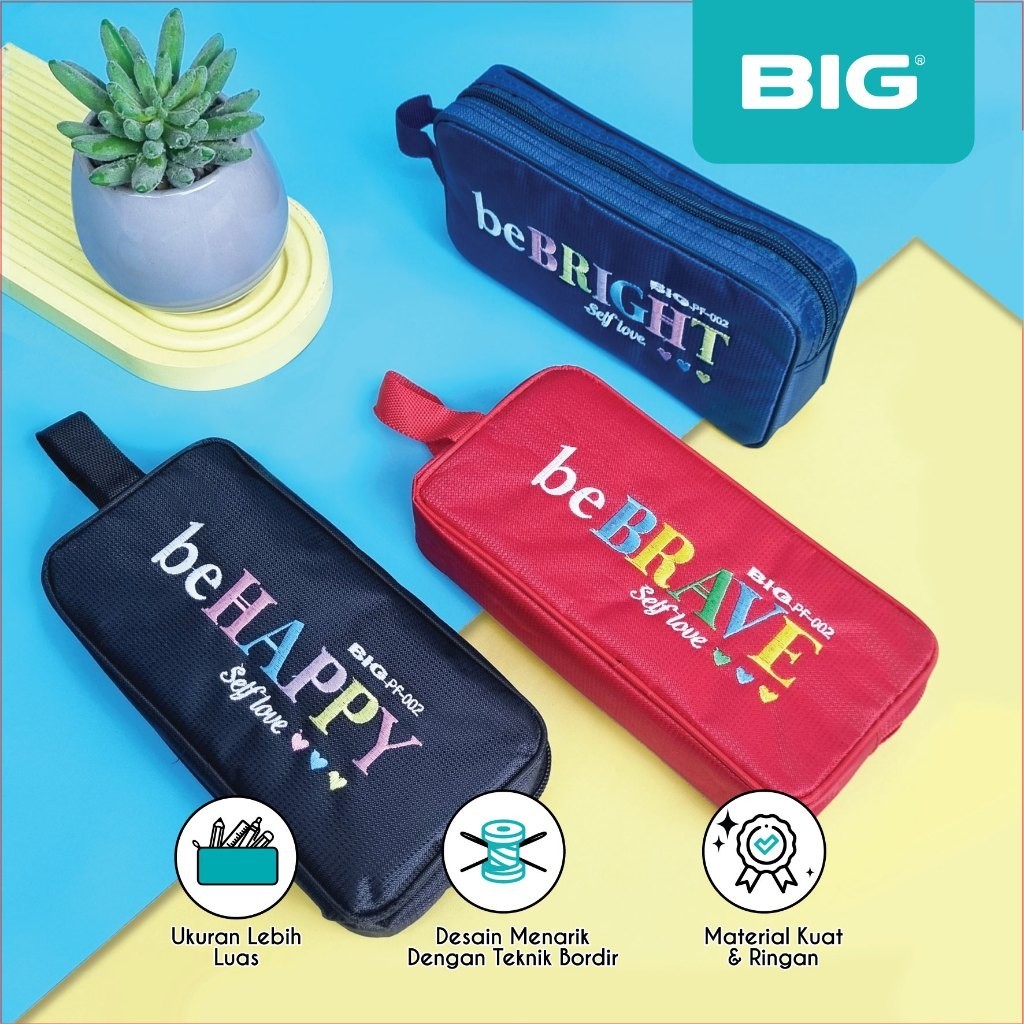 

BIG Kotak Pensil Jumbo/ Tempat Pensil Jumbo/ Pencil Case Be Happy Jumbo PF-002