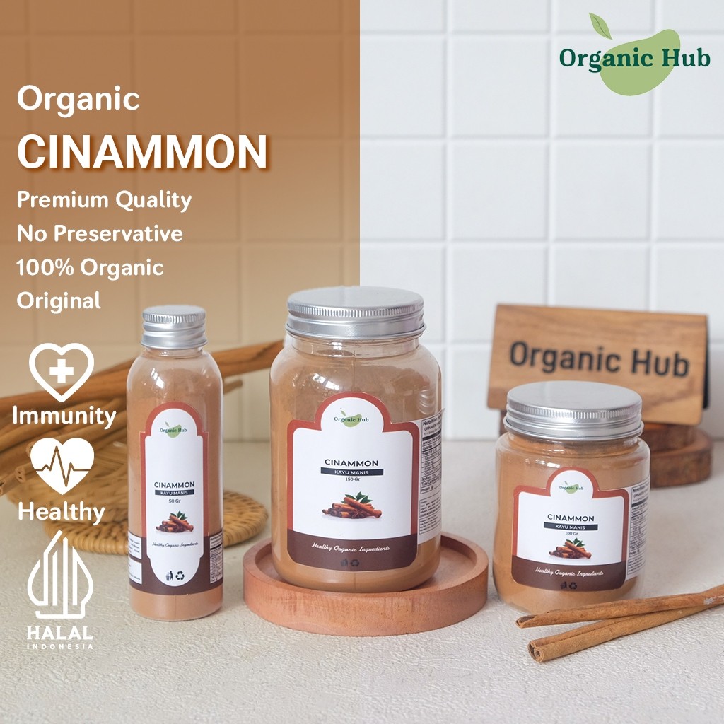 

Organic Hub Kayu Manis Bubuk Murni Cinnamon Cinamon Powder Serbuk Premium Quality Bumbu Dapur