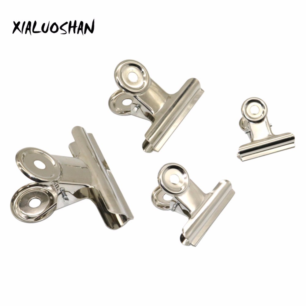 

10 Pcs Metal Bill Clip Silver Bulldog Clip Stainless Steel Ticket Clip Stationery Bills Metal Clip Office School Supplies