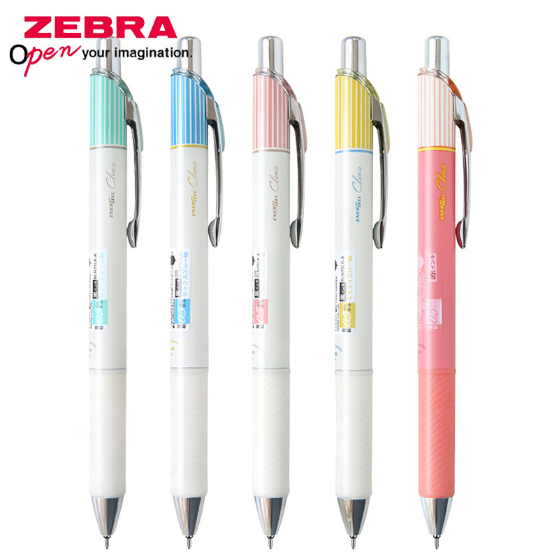 

1pcs Pentel Energel Gel Pen Quick Drying Kawaii Pen Stripe Clena BLN75L Press Color Pens For School Student Stationery 0.5mm