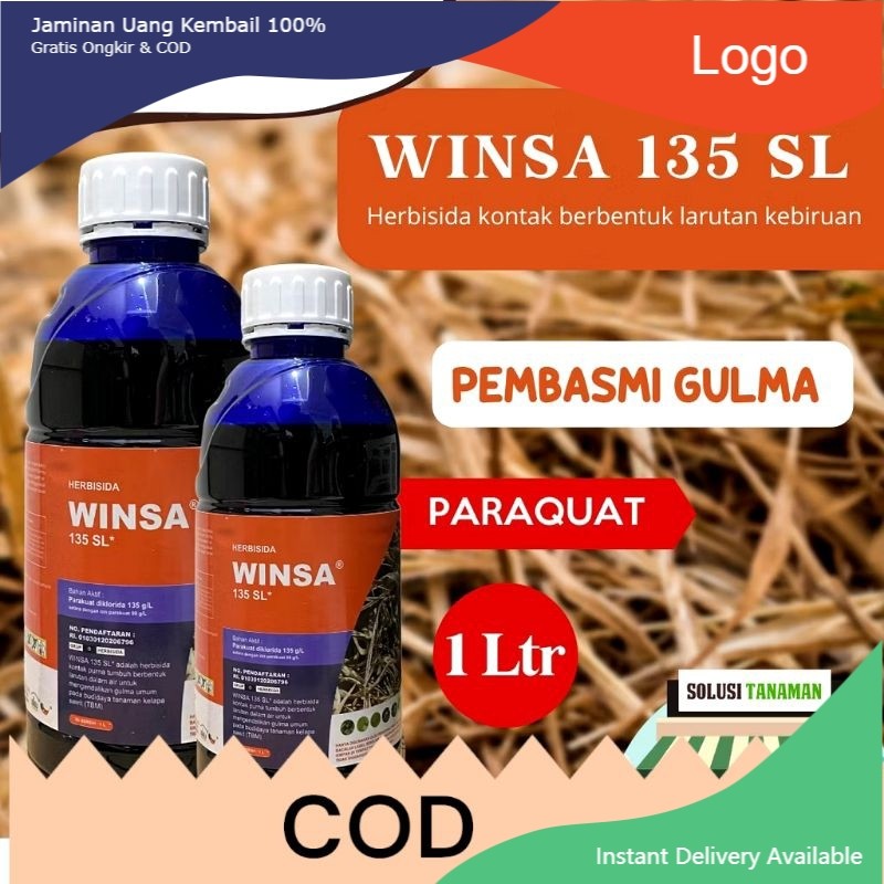 Obat Rumput Liar  Winsa 1Ltr Herbisida Pembasmi Aneka Macam Gulma Rumput Liar / Tanaman Liar